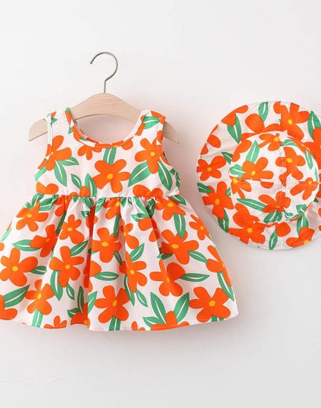 cotton orange frock