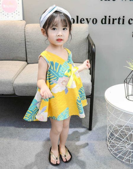 yellow and green dress